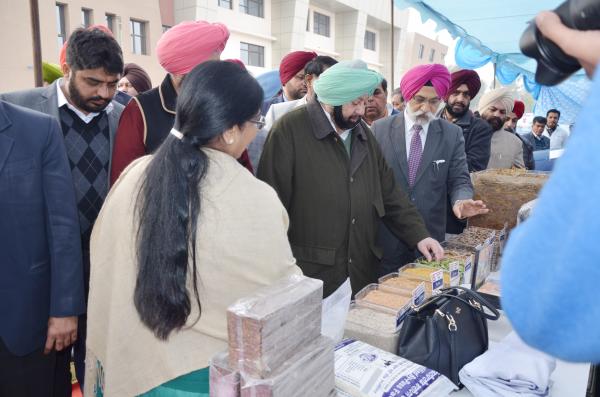 Capt. Amrinder Singh, Honble Chief Minister, Punjab interacting with Head, Department of Animal Nutrition(15.01.2019)